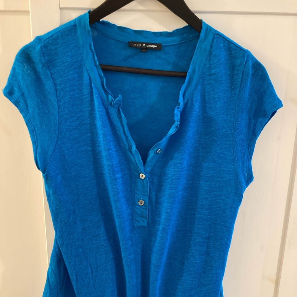 Electric blue top from Cable & Gauge